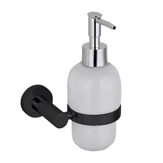 Alpha Matte Black Wall Mounted Soap Dispenser – Bathroom Accessory