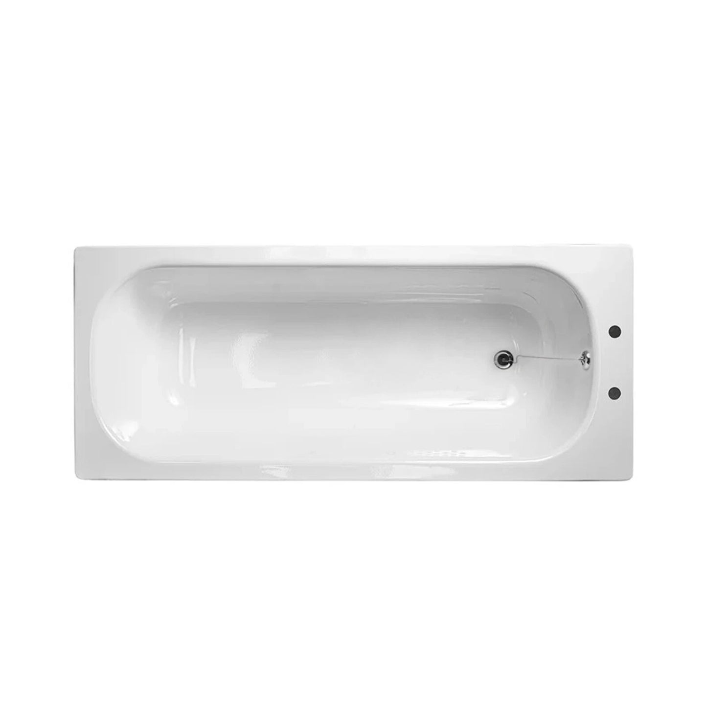 2TH Steel Enamel Bath 1.8mm Thick with Bath Legs – White Modern Tub