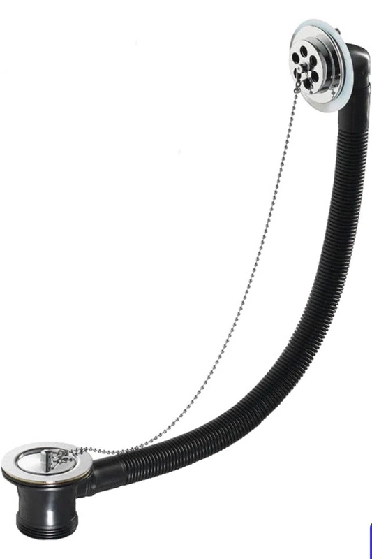 Retainer Bath Waste with Brass Plug & Ball Chain – Chrome Finish