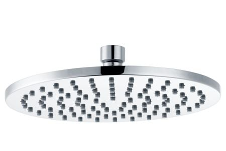 Round Brass Ultra Slim Shower Head 250mm – Elegant Bathroom Rainfall Design