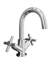 Aqua Mono Basin Mixer Tap with Waste – Modern Chrome Finish Bathroom Sink Tap