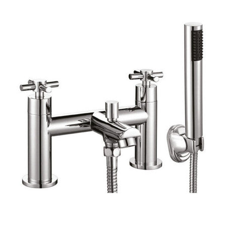 Aqua Bath Shower Mixer with Shower Kit & Wall Bracket – Chrome Finish Tap