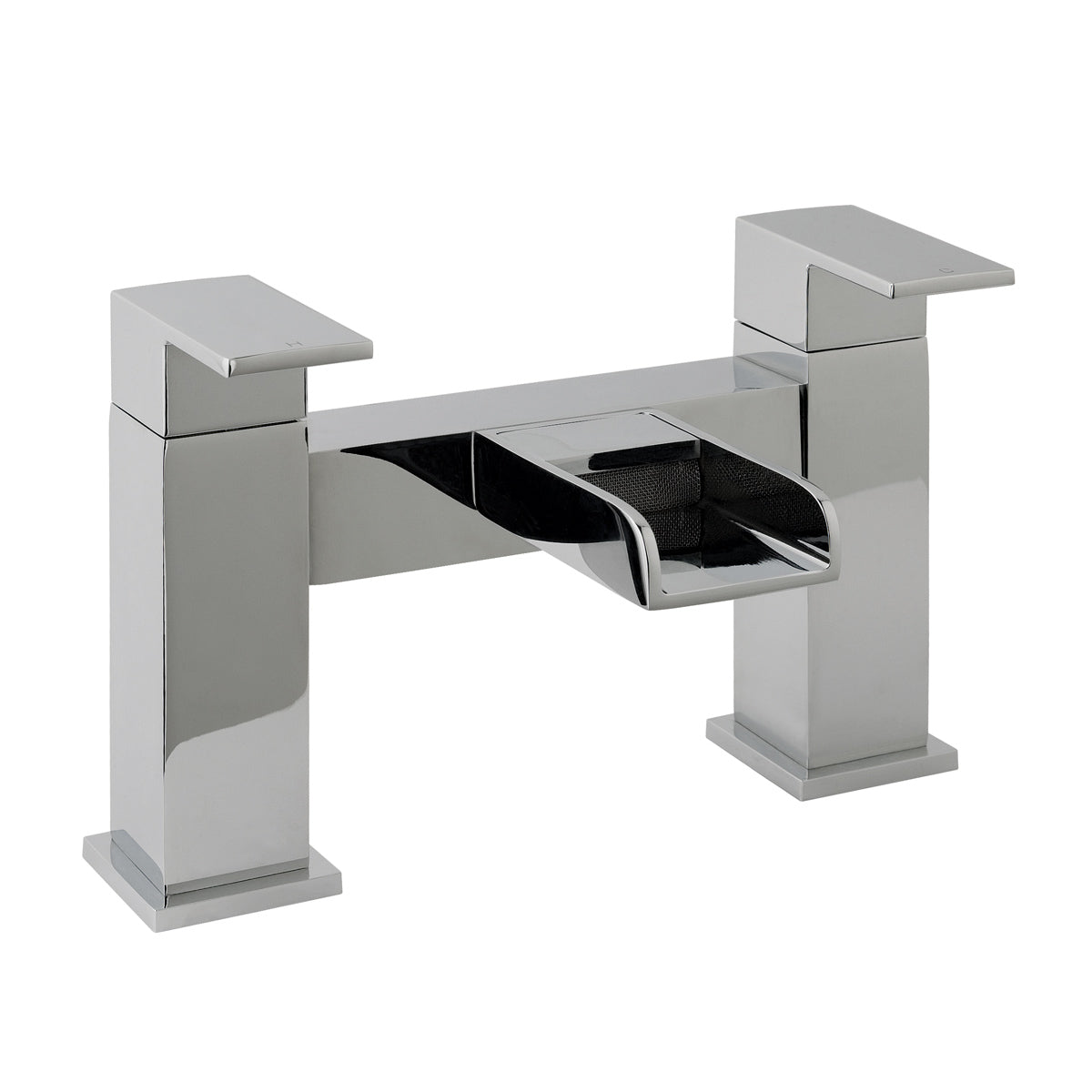 Zenith Modern Bath Filler Tap with Open Waterfall Spout – Chrome Finish