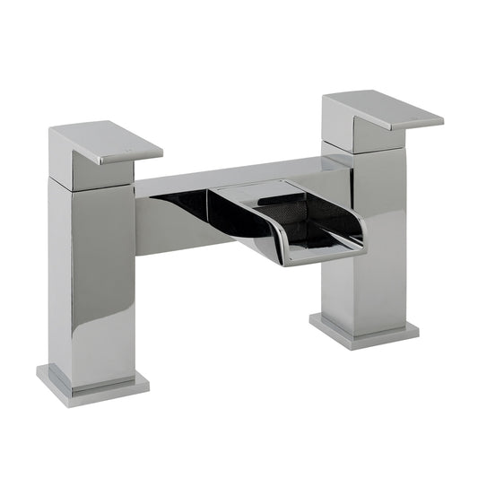 Zenith Modern Bath Filler Tap with Open Waterfall Spout – Chrome Finish