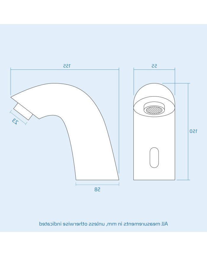 Urban Desk Mounted Sensor Tap – Chrome Automatic Infrared Basin Mixer