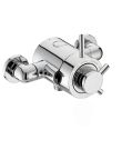 Emso Round Exposed Thermostatic Shower Valve With Bottom Outlet
