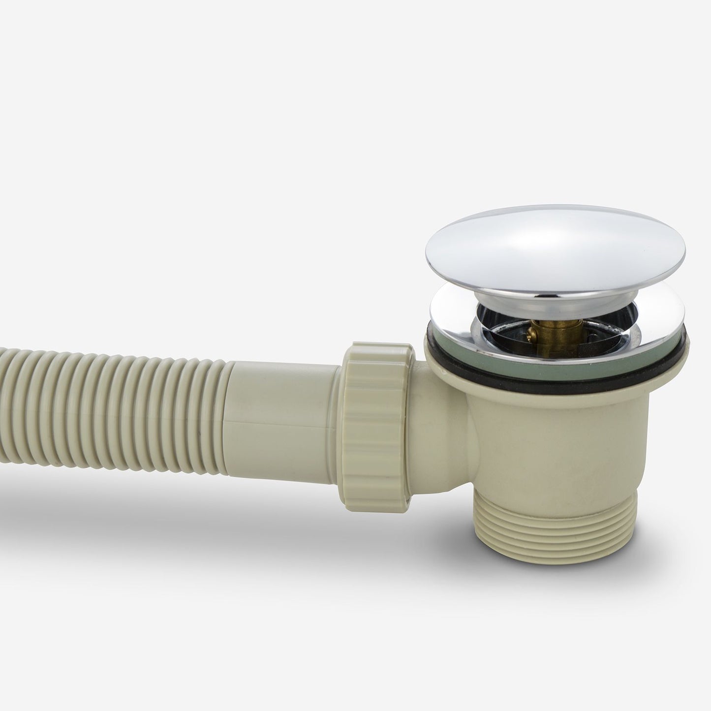 Round Bath Filler & Overflow Kit – Chrome with Integrated Waste