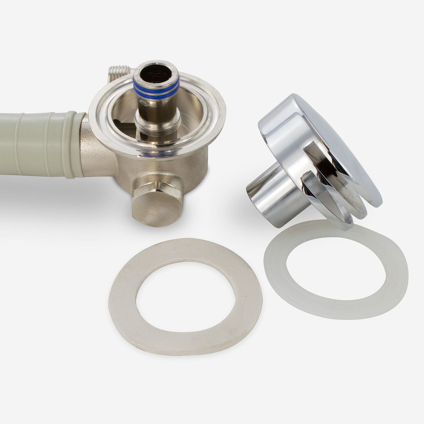 Round Bath Filler & Overflow Kit – Chrome Finish with Integrated Waste