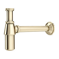 Basic Bottle Trap – Brushed Brass Finish for Modern Washbasins